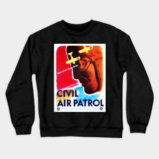 Vintage Restored Civil Air Patrol Recruitment Print - OWI Crewneck Sweatshirt